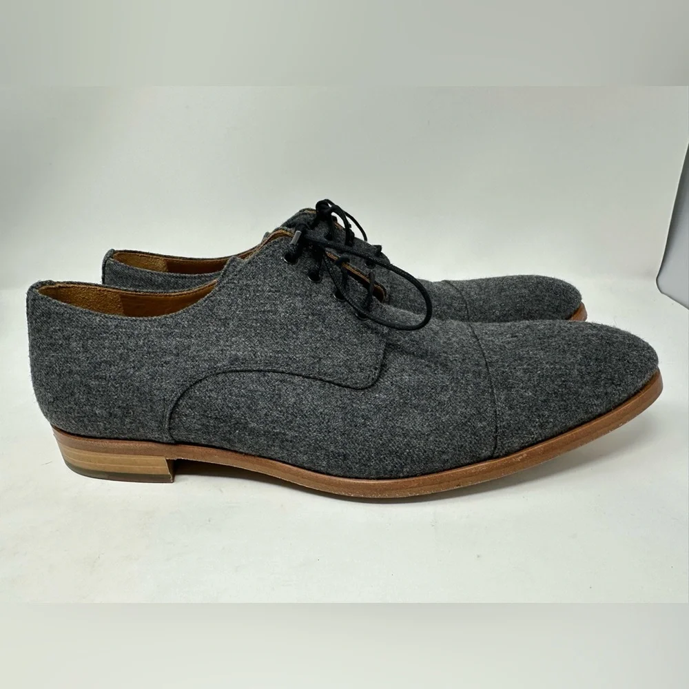 Taft Kennedy Oxford Shoe in Grey Wool Cap‎ Toe Size 44 EU 11 US